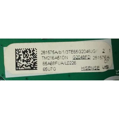 MAIN PARA TV HISENSE NUMERO DE PARTE 281575 / RSAG7.820.10521/ROH / 281576 / 3TE65G2048JG / TM216A51DN / PANEL JHD650X3U53-T1L7\S0\FJ\GM\ROH / DISPLAY T650QVN07.8 / MODELO 65U7G 65A68FUA - Imagen 2